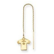 14K Dallas Cowboys Jersey Threader Earrings