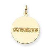 14K Dallas Cowboys Cowboys Disc Charm