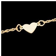 14K Yellow Gold Child Heart Bracelet