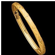 14K Yellow Gold Child's Flexible Bangle Bracelet