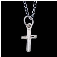 14K Yellow Gold Children's cross Pendant W/Chain
