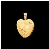 14K Yellow Gold Children's Heart Locket