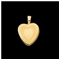 14K Yellow Gold Children's Heart Locket