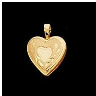 14K Yellow Gold Children's Heart Locket