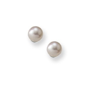 Sterling Silver Children s Pearl  Post Earrings