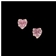 14K Yelow Gold Children's Amethyst Earring