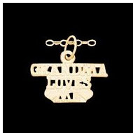 14K Yellow Gold Children's GRANDMA LOVES ME Pendant