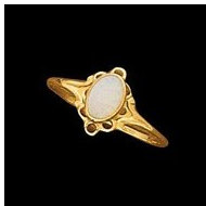 14K Yellow Gold Children's Opal Ring