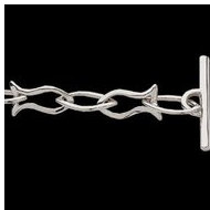 Sterling Silver Teen Ichtus Toggle Bracelet