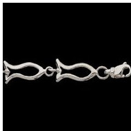 Sterling Silver Teen Ichtus Bracelet