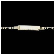 14K Yellow Gold Teen I.D. Figaro Bracelet