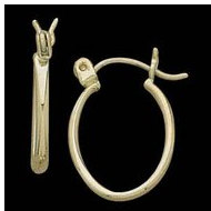 14K Yellow Gold Teen Hoop Earring