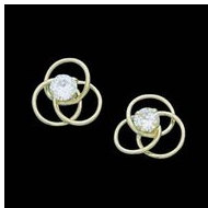 14K Yellow Gold Teen Cubic Zirconia Love Knot Earring