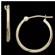 14K Yellow Gold Teen Hoop Earring