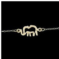 14K Yellow Gold Teen Elephant Anklet