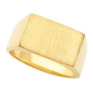 14K Gold Women s Rectangle Signet Ring