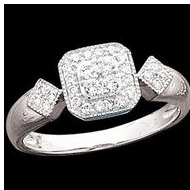 14K White Gold Diamond Ring