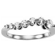 14K White Diamond Ring