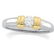 14K Yellow Gold Bridal Diamond Ring