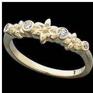 14K Yellow Gold Two Tone Diamond Ring