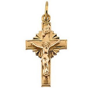 14K Yellow Gold Cross Pendant