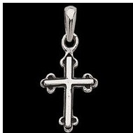 Sterling Silver Teen Antique Cross Pendant