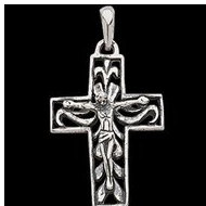 Sterling Silver Teen Antiques Crucifix Pendant