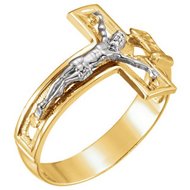 Cross Ring 14K Two-tone Cross Ring