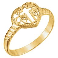 Cross Ring 14K Yellow Gold Cross Ring