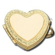 14K Yellow Gold Heart Locket Ring
