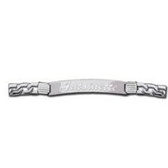 Sterling Silver Curb Link ID Braclet