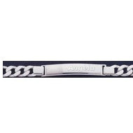 Sterling Silver Curb Link ID Bracelet