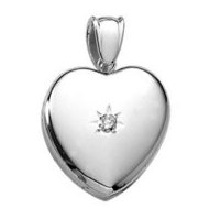 Platinum Heart Premium Weight & Genuine Diamond Locket