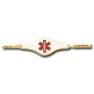 SOLID 14K GOLD ENGRAVEABLE CHILDS MEDICAL ID BRACELET