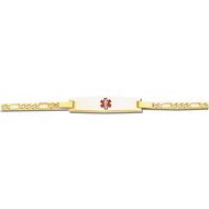SOLID 14K GOLD ENGRAVEABLE CHILDS MEDICAL ID BRACELET