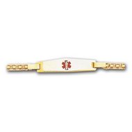 SOLID 14K GOLD ENGRAVEABLE CHILDS MEDICAL ID BRACELET
