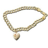 14K Yellow Gold Heart-Shaped 
