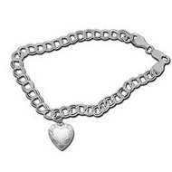 Sterling Silver Heart Locket Bracelet
