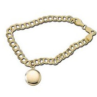 14K Yellow Gold Round Locket Bracelet
