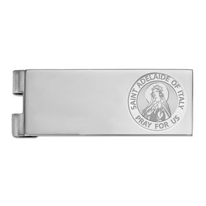 Stainless Steel Engravable Saint Adelaide of Italy Money Clip