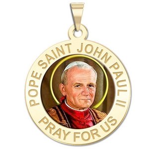 Pope Saint John Paul II Religious Medal  Color EXCLUSIVE 