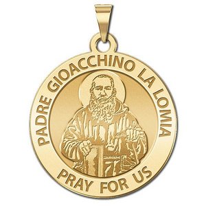 Padre Gioacchino La Lomia Round Religious Medal   EXCLUSIVE 