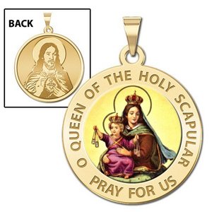 Scapular Religious Medal  Color EXCLUSIVE 
