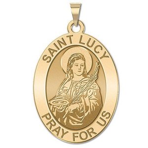 Saint Lucy Religious Medal   EXCLUSIVE 