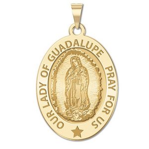 Our Lady of Guadalupe Religious Medal  OVAL  EXCLUSIVE 