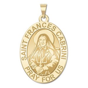 Saint Frances Cabrini Oval Religious Medal   EXCLUSIVE 
