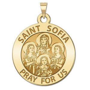 Saint Sofia w  Hope Faith   Charity  Religious Medal  EXCLUSIVE 