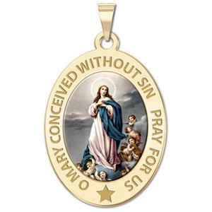 Immaculate Conception Religious Medal   Color EXCLUSIVE 