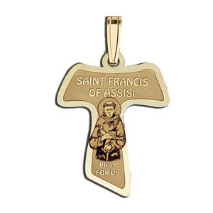 Saint Francis of Assisi    Tau Franciscan Cross Religious Medal   EXCLUSIVE 