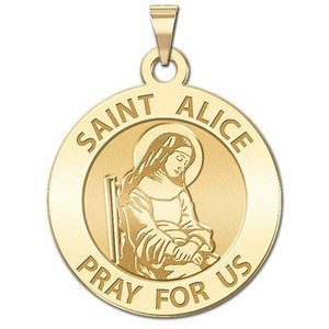 Saint Alice Round Religious Medal  EXCLUSIVE 